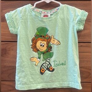 Green Kids Shirt with Irish Design